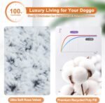 POCBLUE Deluxe Washable Dog Bed for Large Dogs Dog Crate Mat 35 Inch Comfy Fluffy Kennel Pad Anti-Slip for Dogs Up to 60 lbs, 35" x 23", Grey - Image 4