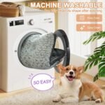 POCBLUE Deluxe Washable Dog Bed for Large Dogs Dog Crate Mat 35 Inch Comfy Fluffy Kennel Pad Anti-Slip for Dogs Up to 60 lbs, 35" x 23", Grey - Image 6