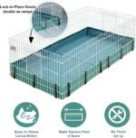 MidWest Homes for Pets Guinea Habitat Cage, Washable PVC Canvas Bottom, Secure Sides, Tool-Free Setup, Expandable Small Animal Cage for Guinea Pigs, 171GH - Image 4