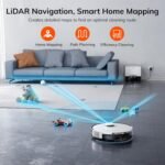 ILIFE A30 Pro Robot Vacuum and Mop, Self Emptying Station for 60 Days, 5000Pa Suction, LiDAR Navigation, No-Go Zones, 2.4G WiFi/App/Alexa/Remote Control, Roller Brush for Carpet, Hard Floors, 110V - Image 3