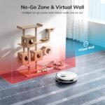 ILIFE A30 Pro Robot Vacuum and Mop, Self Emptying Station for 60 Days, 5000Pa Suction, LiDAR Navigation, No-Go Zones, 2.4G WiFi/App/Alexa/Remote Control, Roller Brush for Carpet, Hard Floors, 110V - Image 5