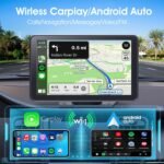 Portable Wireless Carplay Car Stereo, 7" HD Touchscreen for Car with Apple CarPlay & Android Auto with Backup Camera/Mirror Link/Voice Control/Bluetooth/GPS/AUX/FM Satellite Radio for All Vehicles - Image 3