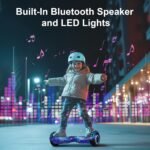 Kids Scooter with Bluetooth Speaker & Corlorful LED Lights, Dual 250W Motor 7.5 Mph Speed, Gifts for All Ages - Image 3