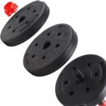 Adjustable Dumbbell Set, 40lbs Free Weights with Connector, Convertible Dumbbell Barbell Push-up Stand Set, 3 in 1 Home Gym Fitness Weight Set for Men/Women - Image 3