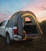 JOYTUTUS Pickup Truck Tent 2.0, Waterproof PU2000mm Double Layer for 2 Person, Portable Truck Bed Tent with Rainfly, 5.5'-5.8' Camping Preferred - Orange - Image 3