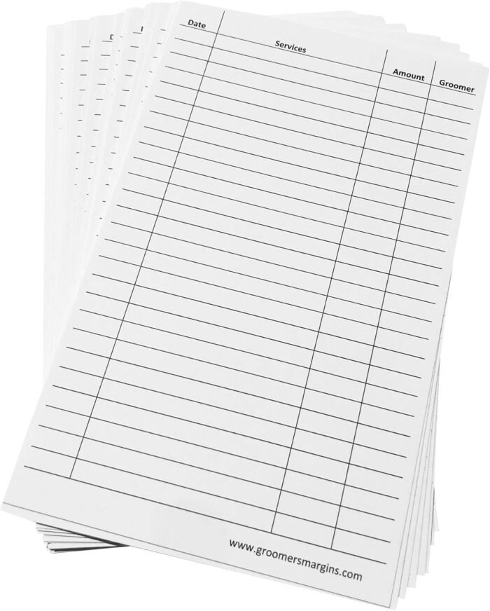 Dog Grooming Cards 5X8 Inch (100 Pack 8 X 5 inch) Groomer Client Profile Service Record Clip Card for Professional Pet and Cat Groomers, Kennel Care - Image 3