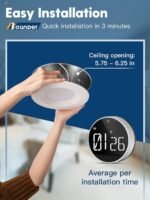 BBOUNDER 12 Pack 5/6 Inch LED Recessed Downlight, Baffle Trim, Dimmable, 12.5W=100W, 3000K Warm White, 950 LM, Damp Rated, Simple Retrofit Installation - No Flicker - Image 3