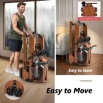 Water Rowing Machine for Home, WENOKER Foldable Wooden Rower with Bluetooth APP & LCD Monitor, Large Water Tank, Comfortable Seat, 350LBS Capacity, Compact Space-Saving Design - Image 6