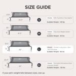 Bedsure Outdoor Elevated Dog Bed Large Sized Dog, Portable Indoor & Outdoor Cooling Raised Cot Pet Hammock Bed with Skid-Resistant Feet, Frame with Breathable Mesh, Grey, 49 inches - Image 4