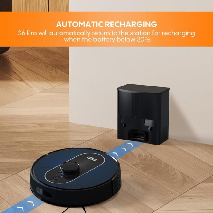 Robot Vacuum and Mop: 5000Pa Robotic Vacuum Self Emptying for 60 Days Hands-Free Cleaning, Self-Charging LiDAR Robot Vacuum Cleaner Alexa/APP Control for Hard Floor, Carpet, Pet Hair - Image 8