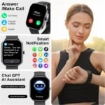 AI Smart Watch with ChatGPT, 1.91" Bluetooth Calling Smartwatch for Men Women, 110+ Fitness Modes Activity Tracker, Heart Rate/Sleep/Calorie Monitor, IP68 Waterproof Step Counter for Android iOS - Image 3