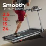 Sunny Health & Fitness Fully Assembled OneClick-Fold 20" Smart Treadmill with Auto Incline & SunnyFit App - Image 3