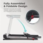 Sunny Health & Fitness Fully Assembled OneClick-Fold 20" Smart Treadmill with Auto Incline & SunnyFit App - Image 4