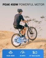 Electric Bike for Adults,36V Built-in Invisible Removable Battery,350W Brushless Motor(Peak 450W) Electric Mountain Bike,26" Tires&Front Fork Suspension,UL Certified 7-Speed - Image 3