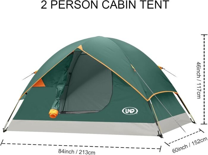unp Camping Tent 2/3/4/6 Person Dome Tent, Easy to Set Up for Camping, Lightweight Camping Tent, Portable Camping Tent for Outdoor and Backpacking Beaches - Image 3