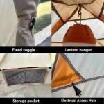unp Camping Tent 2/3/4/6 Person Dome Tent, Easy to Set Up for Camping, Lightweight Camping Tent, Portable Camping Tent for Outdoor and Backpacking Beaches - Image 4