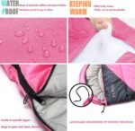tuphen- Sleeping Bags for Adults Kids Boys Girls Backpacking Hiking Camping Microfiber Liner, Cold Warm Weather 4 Seasons Indoor Outdoor Use, Lightweight & Waterproof - Image 3