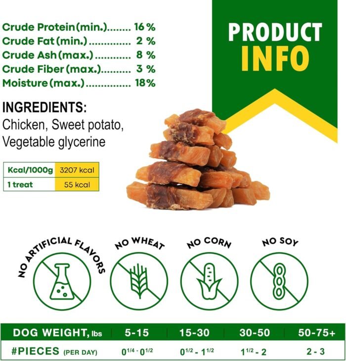 Dog Treats Sweet Potato Wrapped with Chicken 10.6 oz & Pet Natural Chew - Grain Free Dried Snacks in Bulk - Best Twists for Training Small & Large Dogs - Made for USA - Image 6
