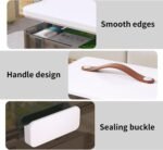 CTIME 3-Tier Medicine Organizer - Portable Medicine Cabinet with Leather Handle, Empty First Aid Kit for Home - Image 5