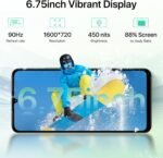 UMIDIGI G9X Unlocked Cell Phone,6.75" 90Hz Display Smart Phone,Android 14,5000mAh,Octa-Core 8(4+4)+64GB 1TB,Face ID Unlock,4G Dual SIM Phone,GPS,FM Radio,Show captions,Unlocked Android Phones - Image 3