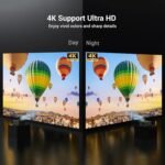 2000 ANSI 4K Full HD Projector with WiFi and Bluetooth, HAPPRUN Movie Home Theater with Auto Focus, 300'' Display for Indoor/Outdoor, Smart Proyector Compatible with Phone/TV Stick/PC/PS5 - Image 3