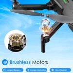 Drone with Camera, 1080P FPV Foldable Drone with Brushless Motor, One Key Take Off/Land, Altitude Hold, 360° Flip, Gravity Control, 2 Batteries, 3 Speeds Mini Drone for Kids Beginners - Image 3