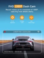 Dash Cam WiFi FHD 1080P Car Camera, Front Dash Camera for Cars, Mini Dashcams for Cars with Night Vision, 24 Hours Parking Mode, WDR, Loop Recording, G-Sensor, APP, Support 128GB Max - Image 3