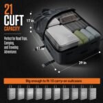 VENTURE 4TH Rooftop Cargo Carrier - 21 Cubic Feet Waterproof Car Roof Cargo Bag with Tie-Down & Compression Straps, Fits Most Vehicles with or Without Roof Racks, Sidebars & Crossbars - Image 4
