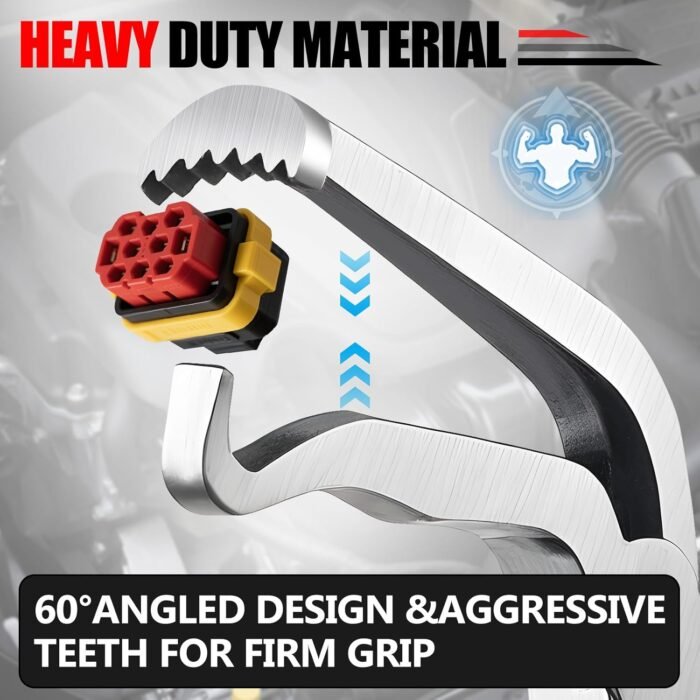 4 Pieces Electrical Disconnect Pliers for Cars, Electrical Connector Separator Tool and Automotive Electrical Connector Disconnect Pliers,Fuel Line Petrol Clip (Black 4 PCS) - Image 5