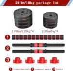 Adjustable-Dumbbells-Sets,Free Weights-Dumbbells Set of 2 Convertible To Barbell A Pair of Lightweight for Home Gym,Women and Men Equipment - Image 3