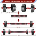 Adjustable-Dumbbells-Sets,Free Weights-Dumbbells Set of 2 Convertible To Barbell A Pair of Lightweight for Home Gym,Women and Men Equipment - Image 4