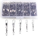 200PCS Barrel Snap Swivel Fishing Accessories, Premium Fishing Gear Equipment with Ball Bearing Swivels Snaps Connector for Quick Connect Fishing Lures - Image 3