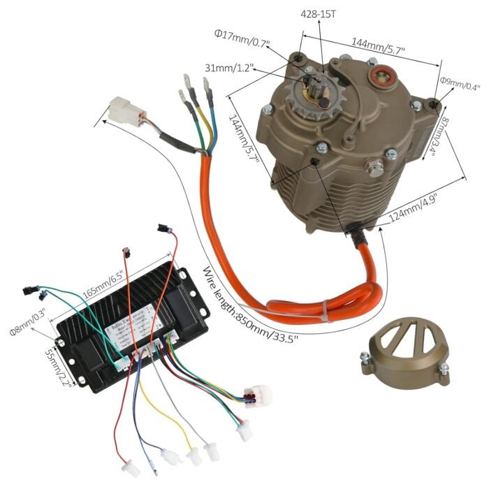 72V 1000W Brushless Electric Motor with Gearbox and Speed Controller Kit – Perfect for Electric Dirt Bike, Go Kart, Golf Cart, ATV, Drift Trikes and E-Bike - Image 3