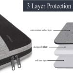 Ytonet Laptop Case, 15.6 inch TSA Laptop Sleeve Computer Bag Water Resistant Computer Case Carrying Cover Compatible for Lenovo, HP, Dell, Asus Notebook, Gifts for Men Women, Grey - Image 3