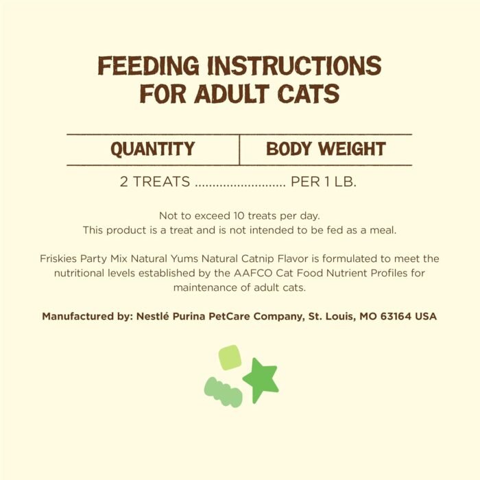 Purina Friskies Made in USA Facilities, Natural Cat Treats, Party Mix Natural Yums Catnip Flavor - 20 oz. Canister - Image 9