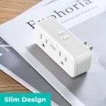 KMC Smart Plug Duo 4-Pack, 2-Outlet Wall Plug Extender, Smart Outlet Splitter for Smart Home, Compatible with Google & Alexa, No Hub Required, WiFi Outlet, White - Image 4
