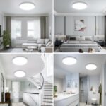 SunRider LED Flush Mount Ceiling Light Fixture, 5000K Daylight White, 2400LM, 12 Inch 24W White Round Flat Bedroom Lights, 240W Equiv. Non-Dimmable - Image 7