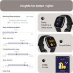 Fitbit Versa 4 Fitness Smartwatch with Daily Readiness, GPS, 24/7 Heart Rate, 40+ Exercise Modes, Sleep Tracking and more, Black/Graphite, One Size (S & L Bands Included) - Image 4