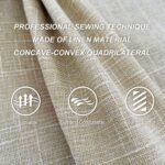 Linen Car Seat Covers Front Seat Covers Breathable Cloth Fabric Car Seat Protector - Universal Fit for Cars, Vans, SUVs, Trucks - 2 Units - Beige - Image 4