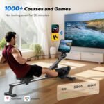 MERACH Foldable Rowing Machines for Home, Magnetic Rowing Machine with 16-Level, Compact Row Saves 20% Space, 350 LBS Load Capacity, Free MERACH App and 1000+ Champion Coaching Course & Games - Image 5