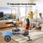 MERACH Foldable Rowing Machines for Home, Magnetic Rowing Machine with 16-Level, Compact Row Saves 20% Space, 350 LBS Load Capacity, Free MERACH App and 1000+ Champion Coaching Course & Games - Image 6