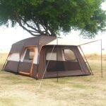 KTT Extra Large Tent 6-10-12-14 Person(A),Family Cabin Tents,2 Rooms,3 Doors and 3 Windows with Mesh,Straight Wall,Waterproof,Double Layer,Big Tent for Outdoor,Picnic,Camping,Family Gathering - Image 3