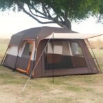 KTT Extra Large Tent 6-10-12-14 Person(A),Family Cabin Tents,2 Rooms,3 Doors and 3 Windows with Mesh,Straight Wall,Waterproof,Double Layer,Big Tent for Outdoor,Picnic,Camping,Family Gathering - Image 4