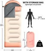 Sleeping Bags for Adults Kids - 3 Season Cold&Warm Weather Waterproof Camping Sleeping Bags - Lightweight Sleeping Bags for Camping Hiking Outdoor Travel - Image 3