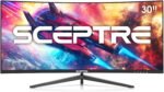 Sceptre New Curved 30-inch Gaming Monitor 200+Hz Build-in Speakers 2560 x 1080p HDMI x2 DP x2 Machine Black 2025 - Image 3