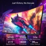 Sceptre New Curved 30-inch Gaming Monitor 200+Hz Build-in Speakers 2560 x 1080p HDMI x2 DP x2 Machine Black 2025 - Image 5