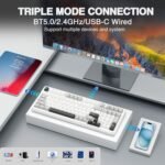 AULA F99 Wireless Mechanical Keyboard,Tri-Mode BT5.0/2.4GHz/USB-C Hot Swappable Custom Keyboard,Pre-lubed Linear Switches,RGB Backlit Computer Gaming Keyboards for PC/Tablet/PS/Xbox - Image 4