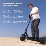 Electric Scooters - 500W/1000W/1500W Peak Motor Electric Scooter Adults, 18/28 Max MPH, 21/25/28 Miles Range, 8.5’’/9.3‘’/10‘’ Tire, Portable& Foldable Commuting E-Scooter - Image 3