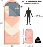 Sleeping Bag for Adults, Girls, Boys - 3 Season Warm & Cool Weather Lightweight Waterproof Camping Bag for Hiking, Outdoor Travel - Image 3