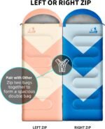 Sleeping Bag for Adults, Girls, Boys - 3 Season Warm & Cool Weather Lightweight Waterproof Camping Bag for Hiking, Outdoor Travel - Image 5